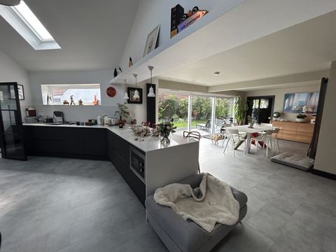 Reconfigured open-plan living space — Spencer Buck renovation